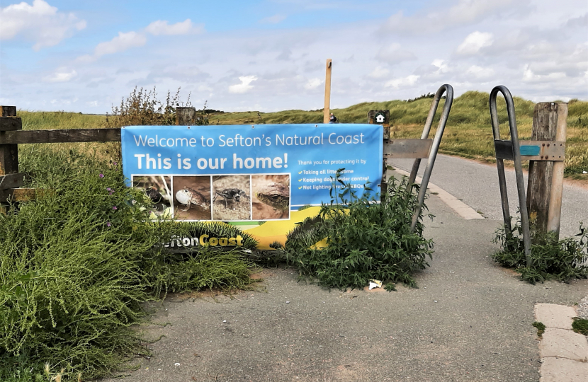 Blundellsands coastal park entrance