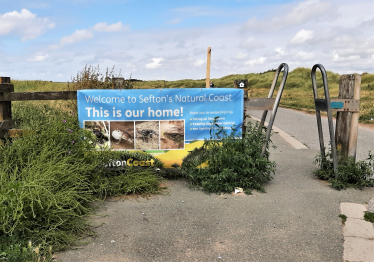 Blundellsands coastal park entrance